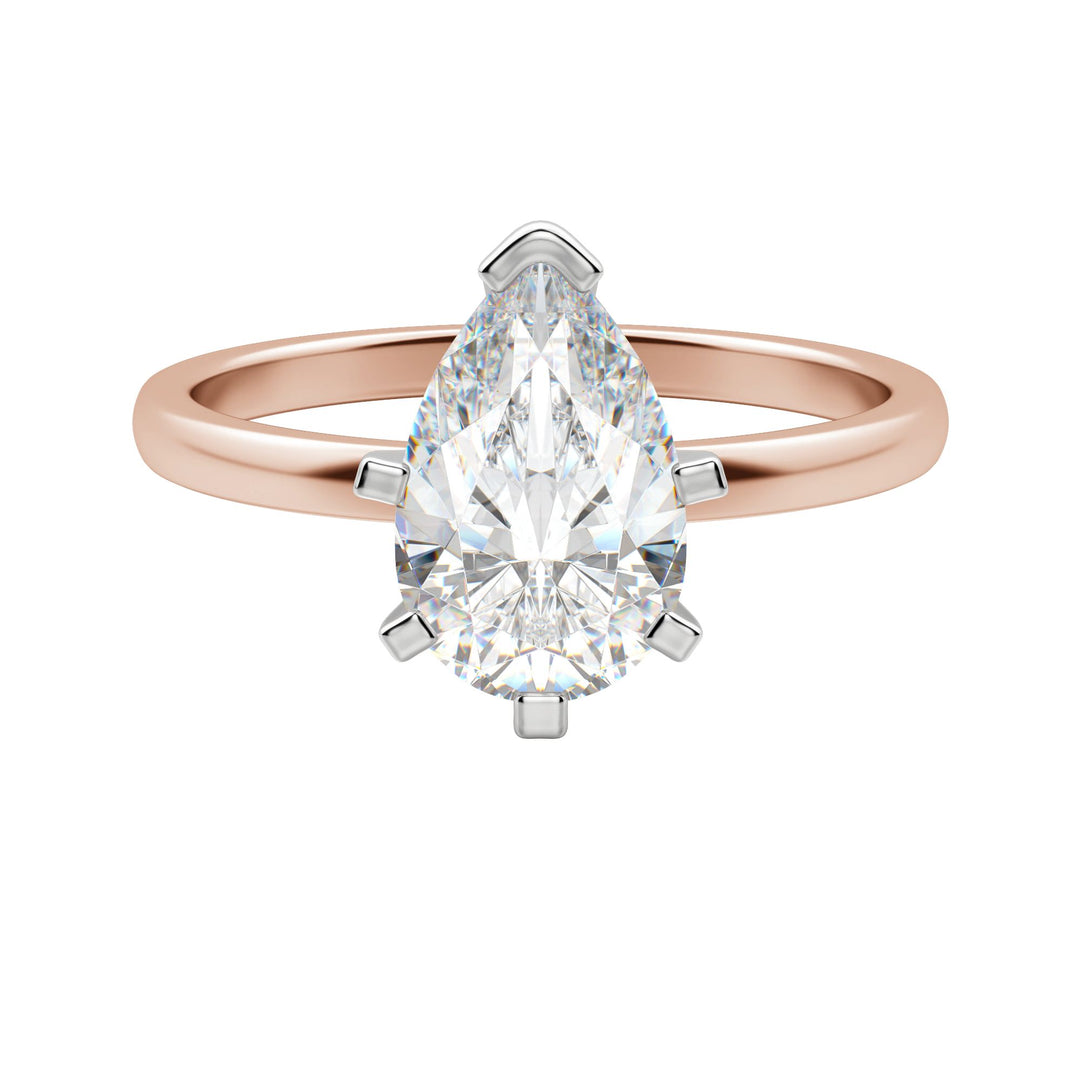 BARE PEAR CUT MOISSANITE ENGAGEMENT RING