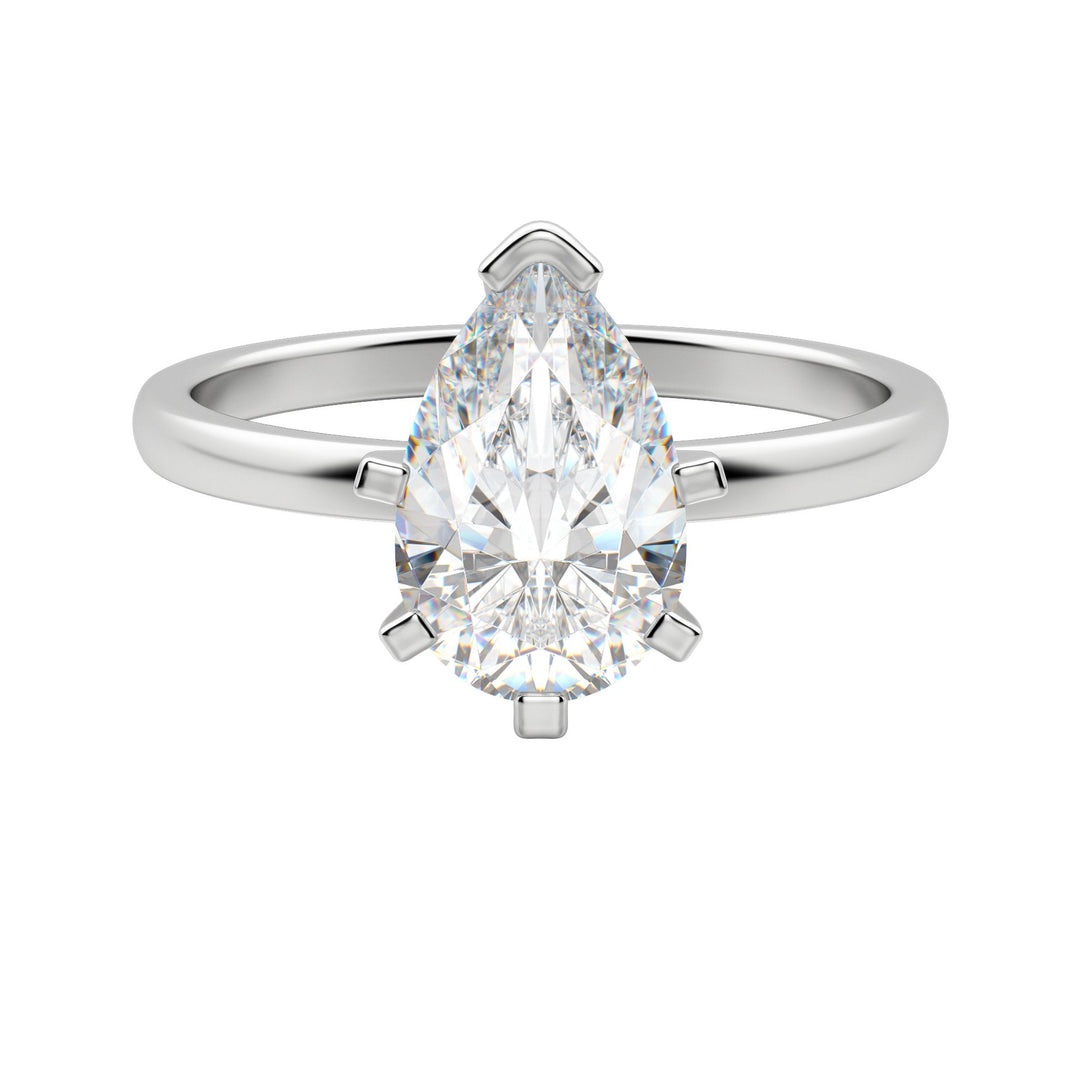 BARE PEAR CUT MOISSANITE ENGAGEMENT RING