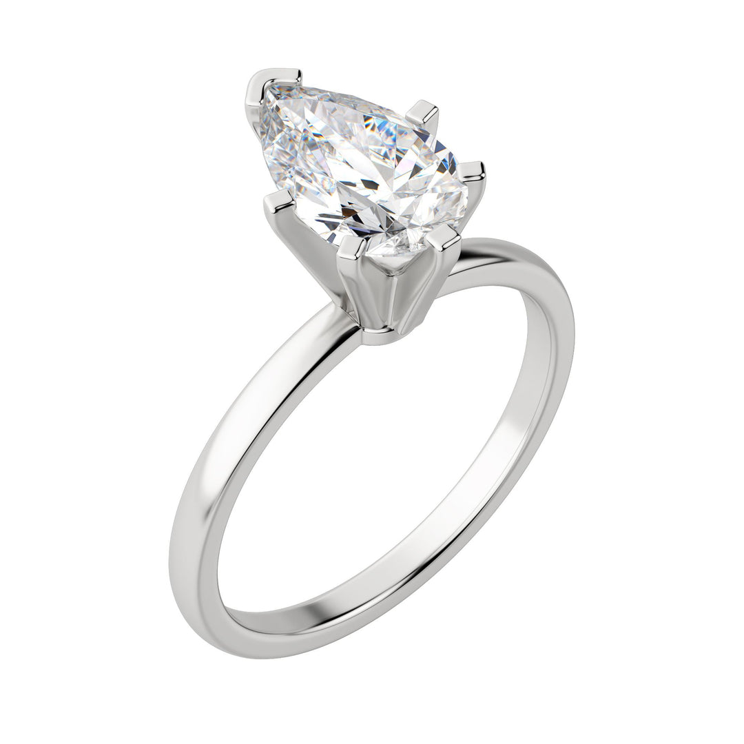 BARE PEAR CUT MOISSANITE ENGAGEMENT RING