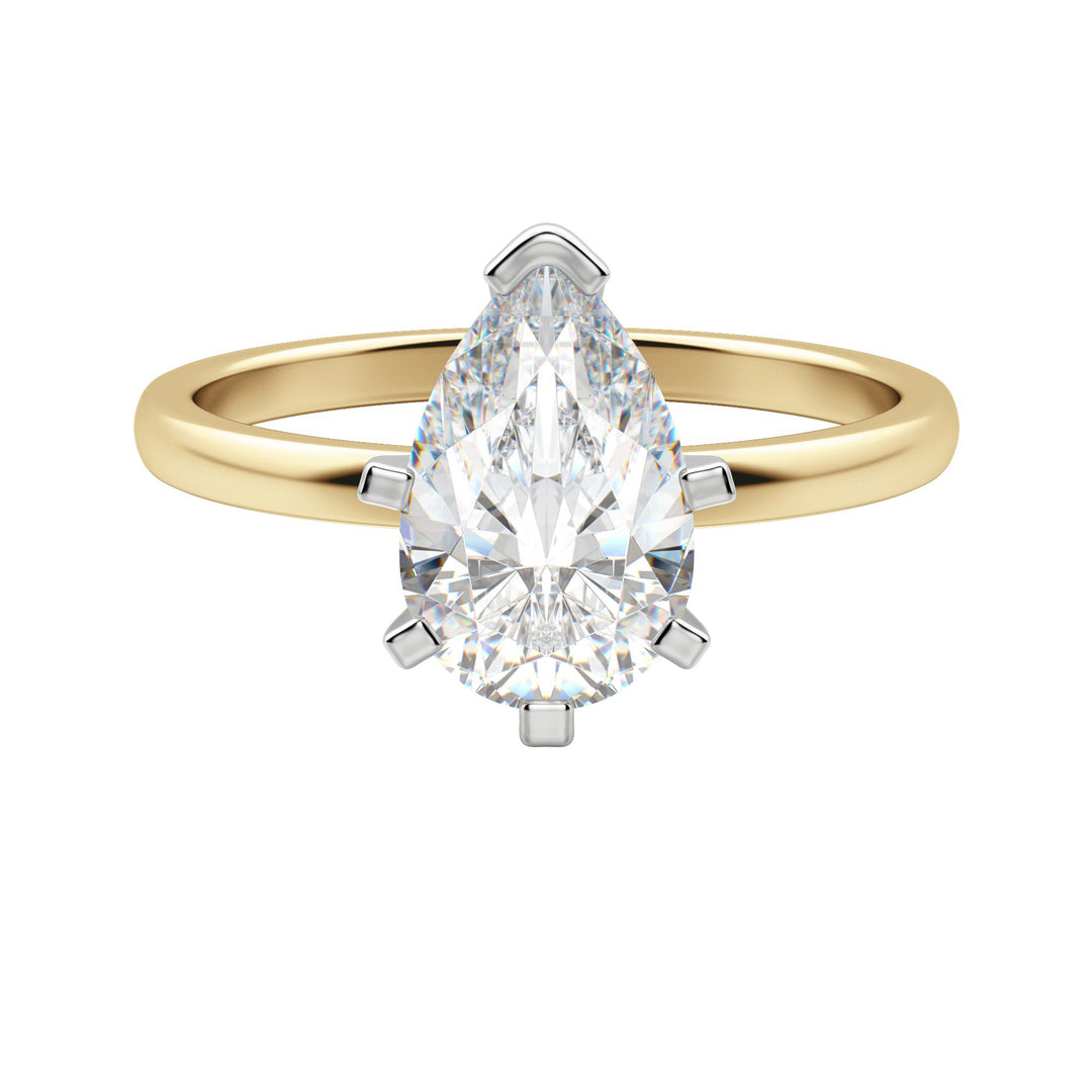 BARE PEAR CUT MOISSANITE ENGAGEMENT RING