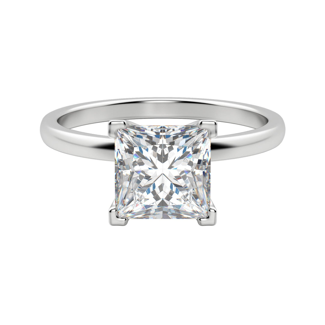 BARE PRINCESS CUT MOISSANITE ENGAGEMENT RING