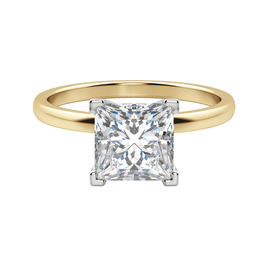 BARE PRINCESS CUT MOISSANITE ENGAGEMENT RING