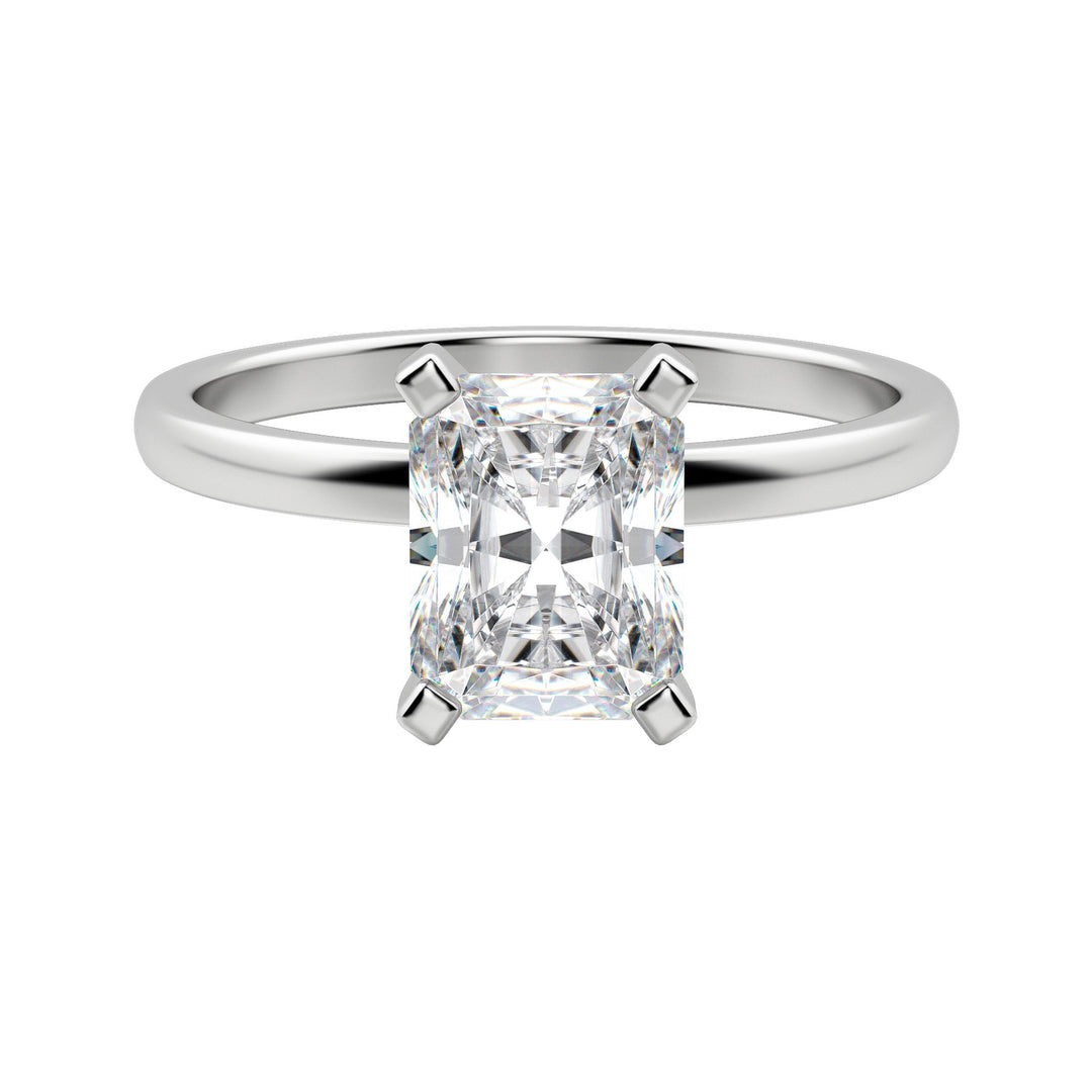 BARE RADIANT CUT MOISSANITE ENGAGEMENT RING