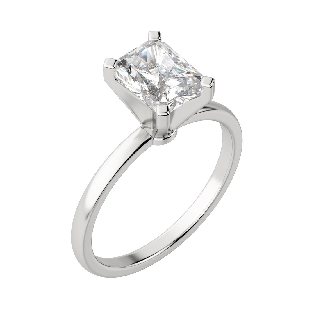 BARE RADIANT CUT MOISSANITE ENGAGEMENT RING