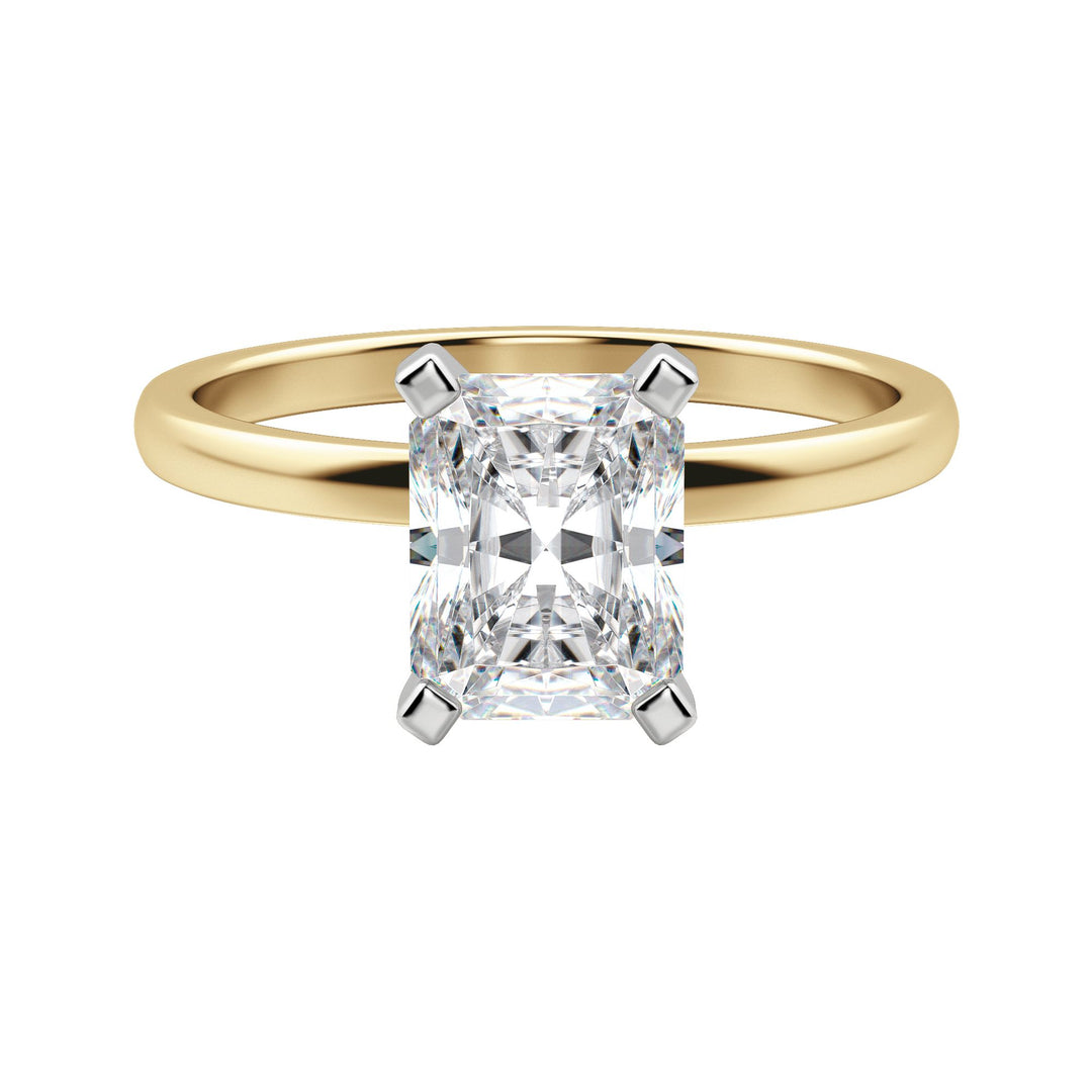 BARE RADIANT CUT MOISSANITE ENGAGEMENT RING