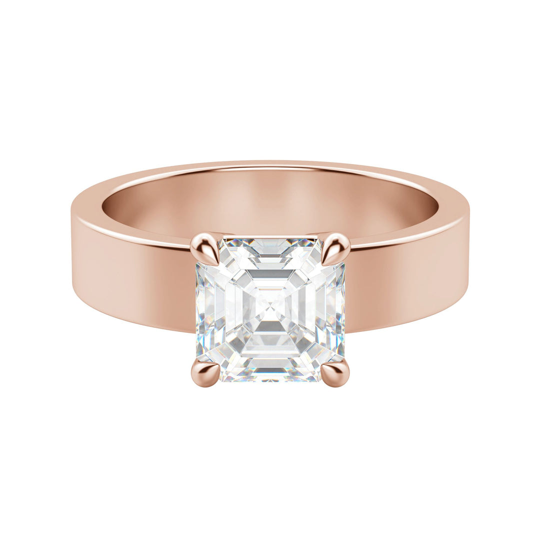 EAVE BOLD ASSCHER CUT MOISSANITE ENGAGEMENT RING