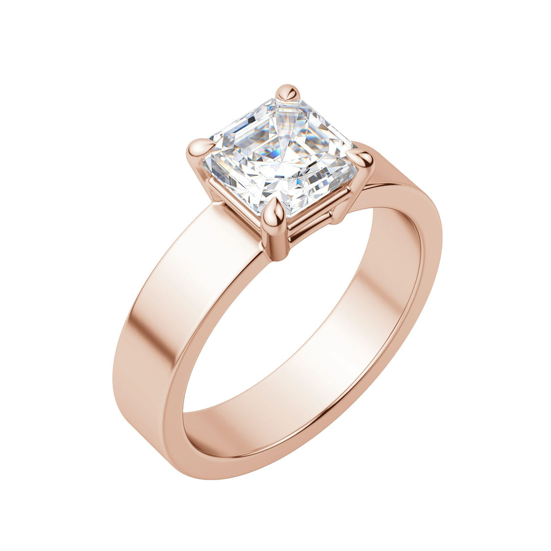 EAVE BOLD ASSCHER CUT MOISSANITE ENGAGEMENT RING