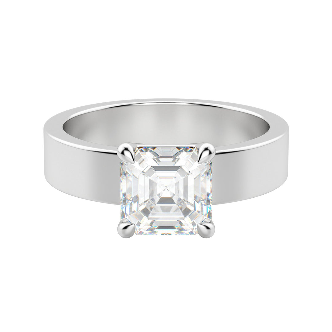 EAVE BOLD ASSCHER CUT MOISSANITE ENGAGEMENT RING