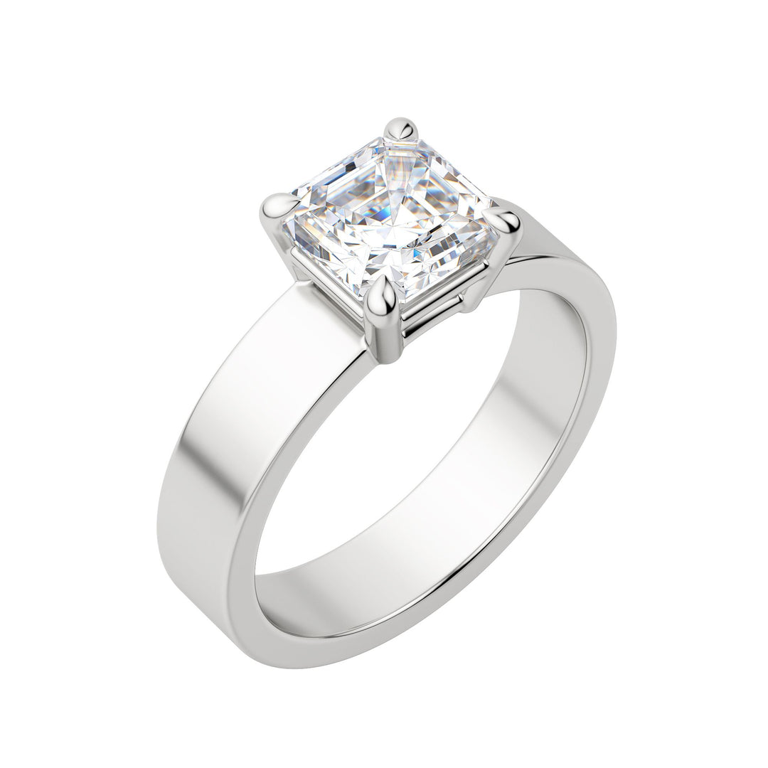 EAVE BOLD ASSCHER CUT MOISSANITE ENGAGEMENT RING