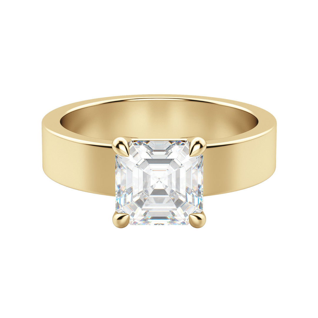 EAVE BOLD ASSCHER CUT MOISSANITE ENGAGEMENT RING