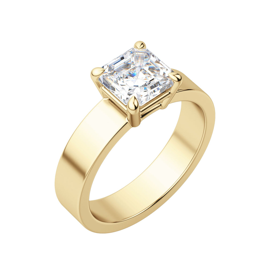 EAVE BOLD ASSCHER CUT MOISSANITE ENGAGEMENT RING