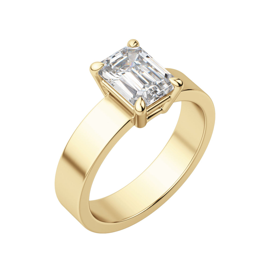 EAVE BOLD EMERALD CUT MOISSANITE ENGAGEMENT RING