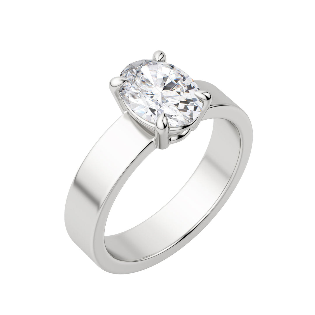 EAVE BOLD OVAL CUT MOISSANITE ENGAGEMENT RING