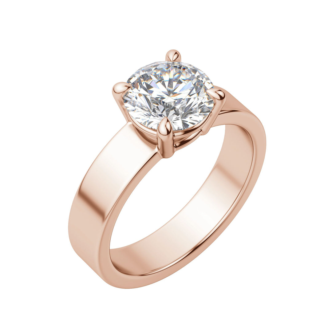 EAVE BOLD ROUND CUT MOISSANITE ENGAGEMENT RING