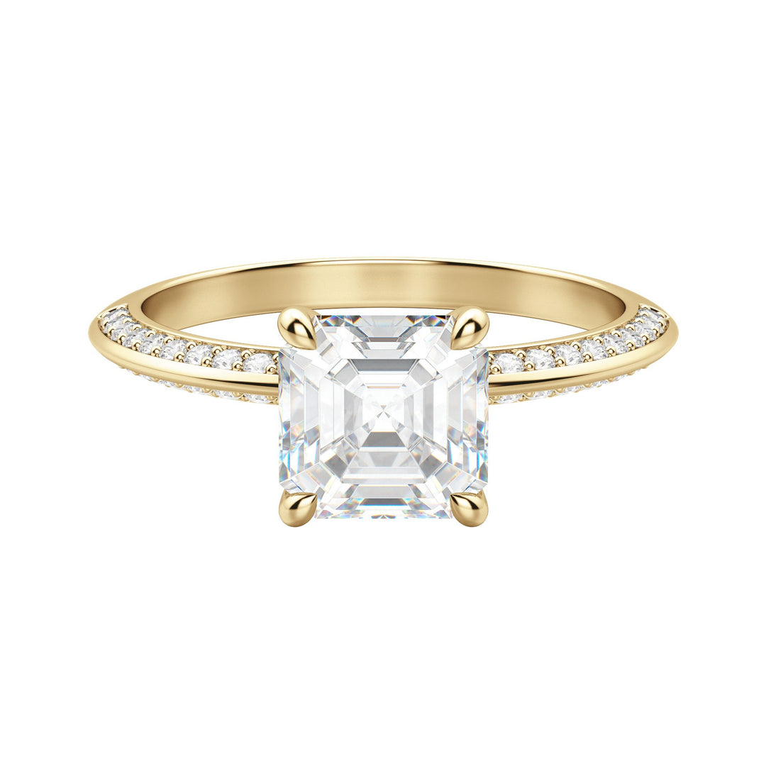 EVIA ASSCHER CUT MOISSANITE ENGAGEMENT RING