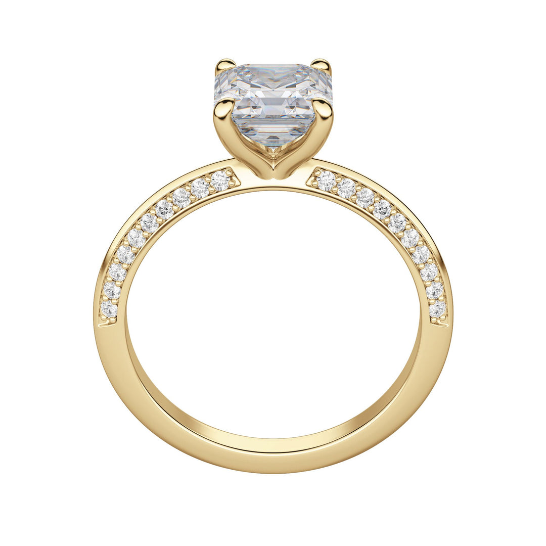 EVIA ASSCHER CUT MOISSANITE ENGAGEMENT RING