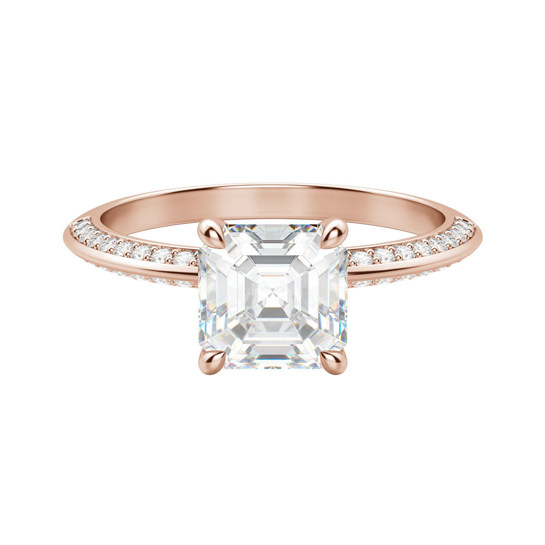 EVIA ASSCHER CUT MOISSANITE ENGAGEMENT RING