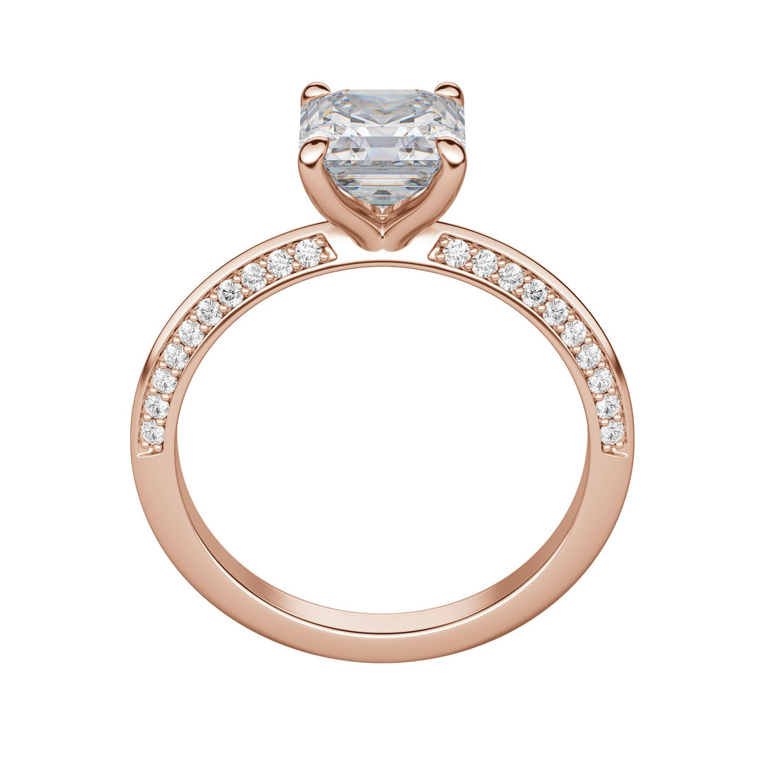 EVIA ASSCHER CUT MOISSANITE ENGAGEMENT RING