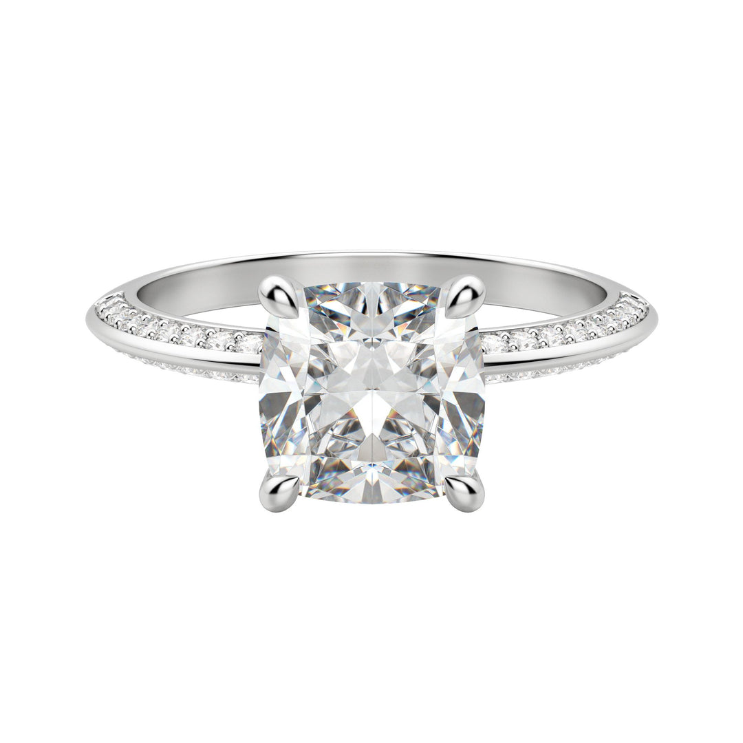 EVIA CUSHION CUT MOISSANITE ENGAGEMENT RING