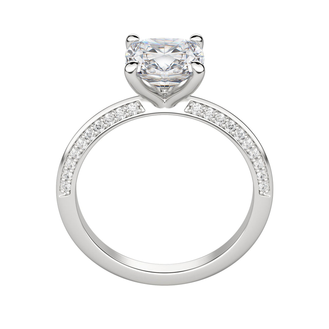 EVIA CUSHION CUT MOISSANITE ENGAGEMENT RING