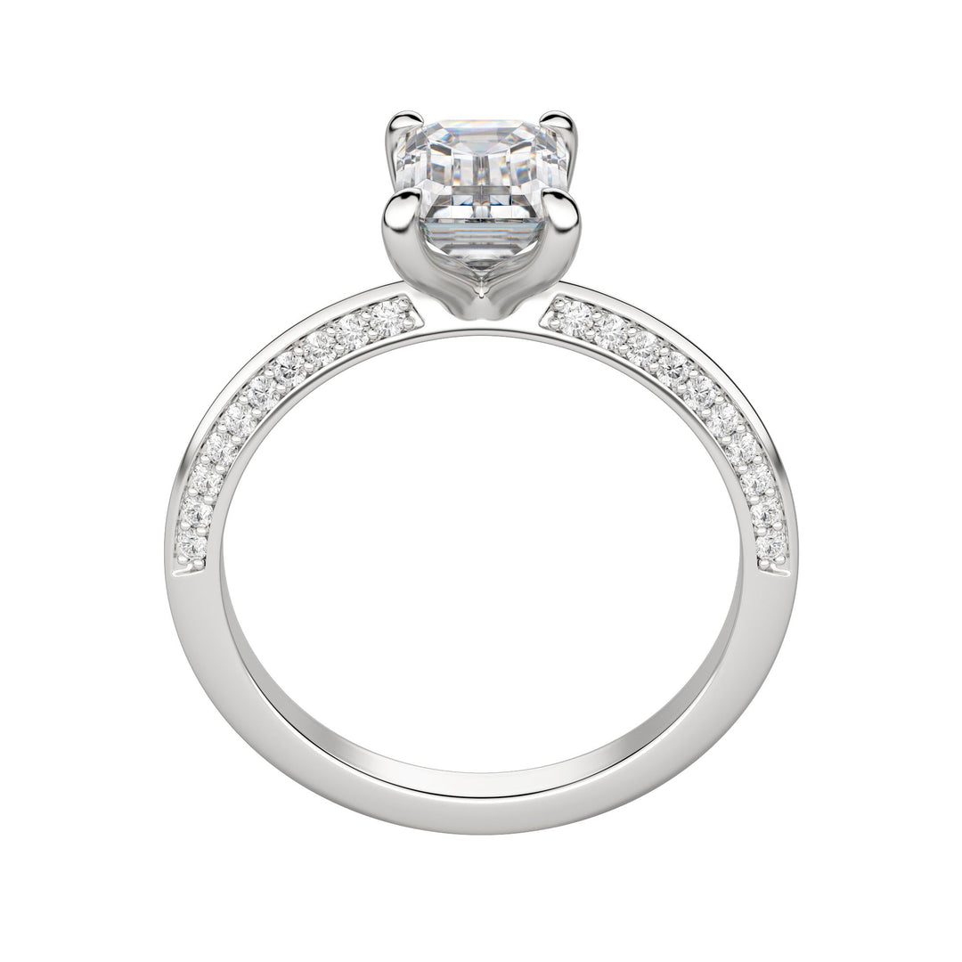 EVIA EMERALD CUT MOISSANITE ENGAGEMENT RING