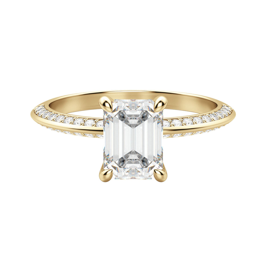 EVIA EMERALD CUT MOISSANITE ENGAGEMENT RING