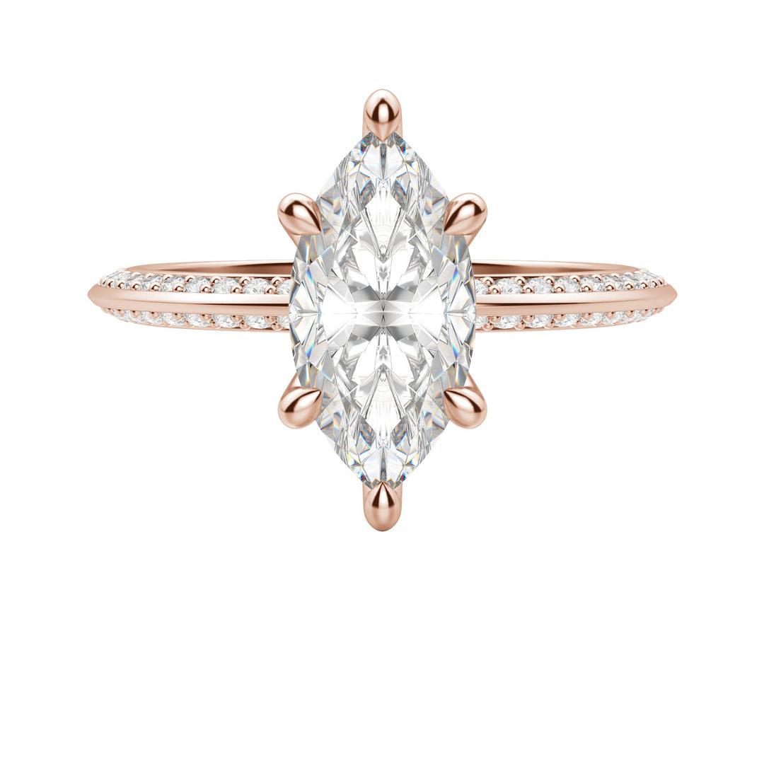 EVIA MARQUISE CUT MOISSANITE ENGAGEMENT RING