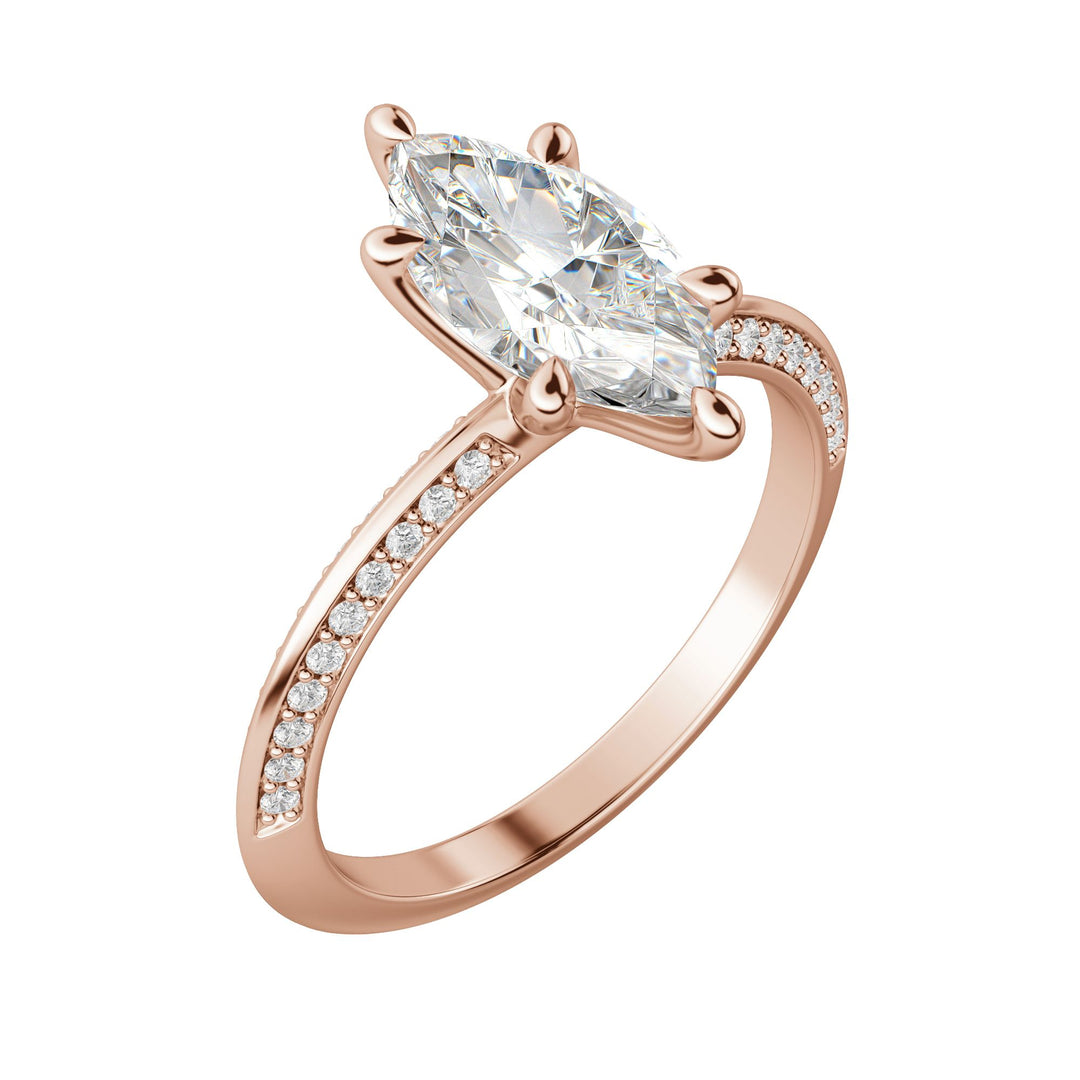 EVIA MARQUISE CUT MOISSANITE ENGAGEMENT RING