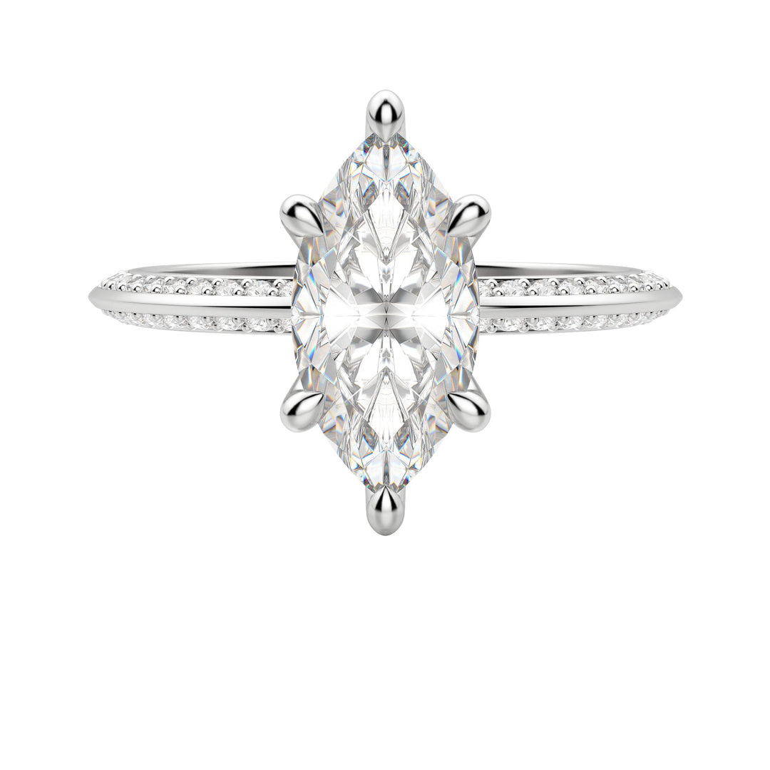 EVIA MARQUISE CUT MOISSANITE ENGAGEMENT RING