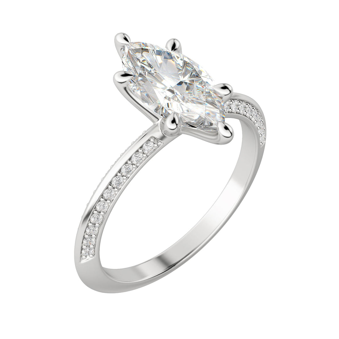 EVIA MARQUISE CUT MOISSANITE ENGAGEMENT RING