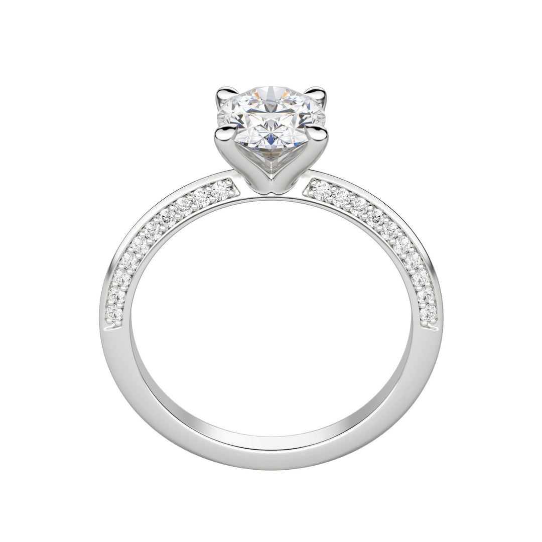 EVIA OVAL CUT MOISSANITE ENGAGEMENT RING