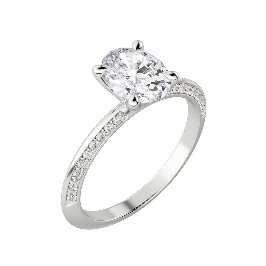 EVIA OVAL CUT MOISSANITE ENGAGEMENT RING