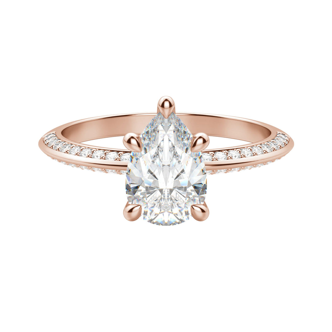 EVIA PEAR CUT MOISSANITE ENGAGEMENT RING