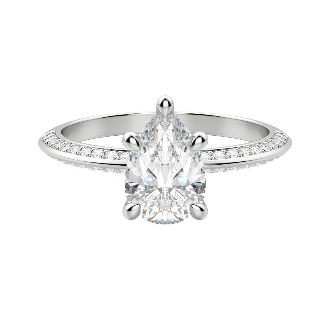 EVIA PEAR CUT MOISSANITE ENGAGEMENT RING