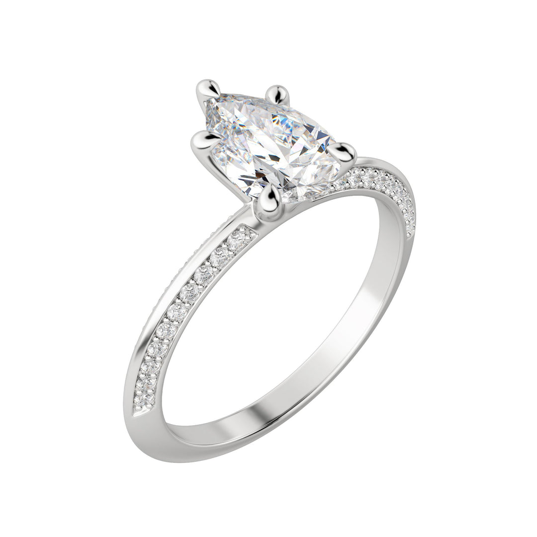 EVIA PEAR CUT MOISSANITE ENGAGEMENT RING