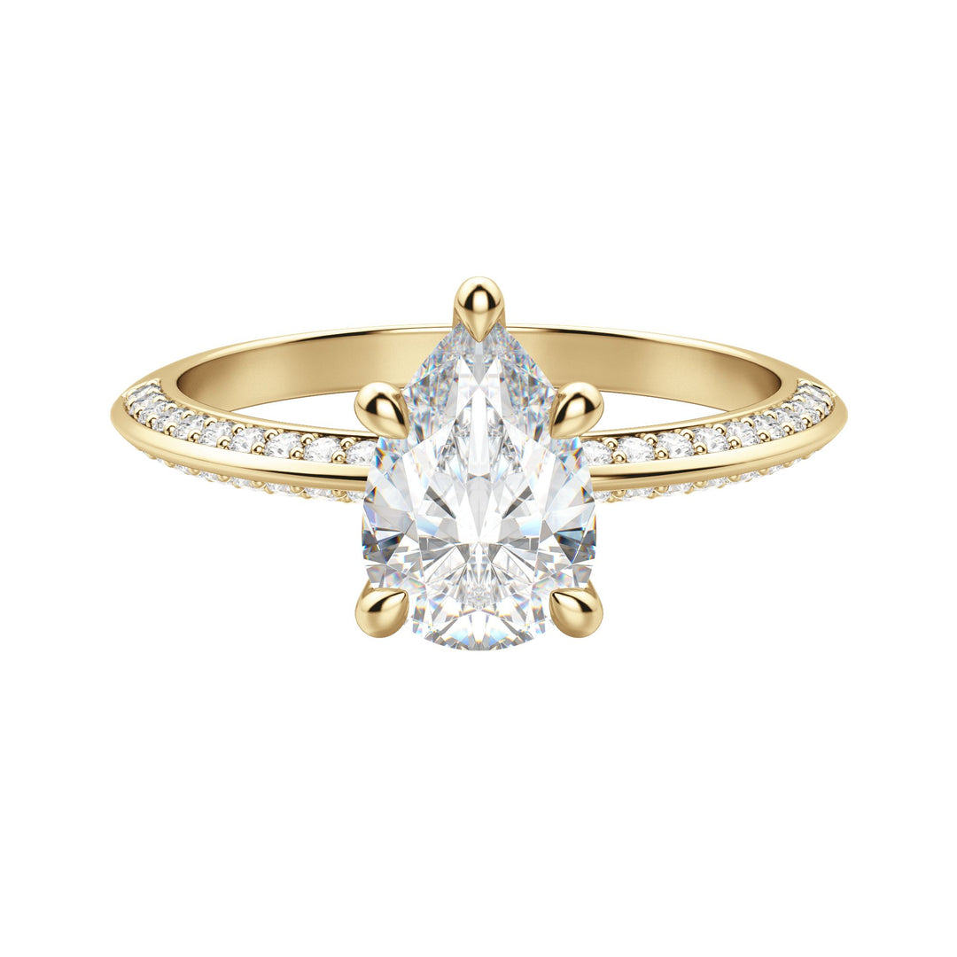 EVIA PEAR CUT MOISSANITE ENGAGEMENT RING