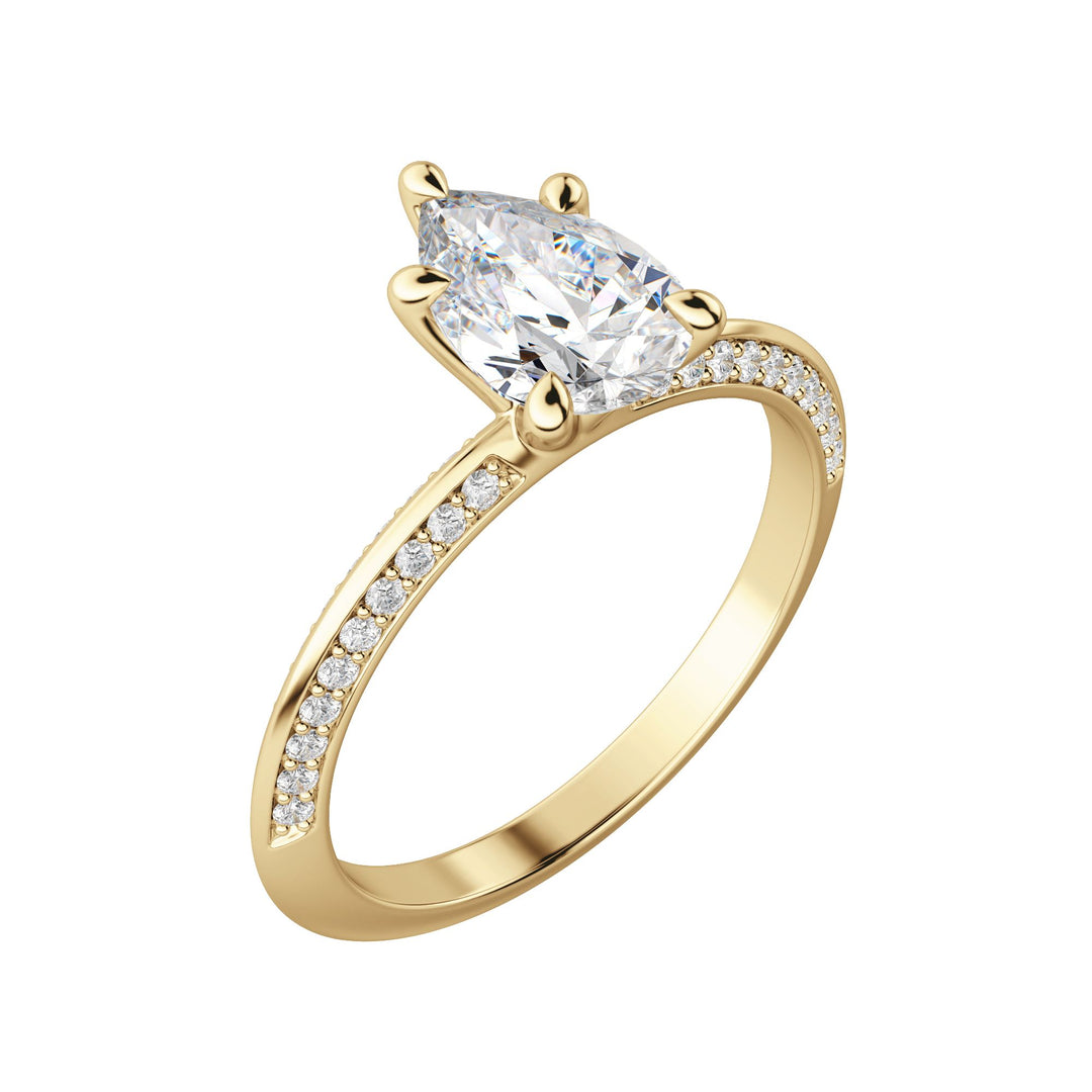 EVIA PEAR CUT MOISSANITE ENGAGEMENT RING