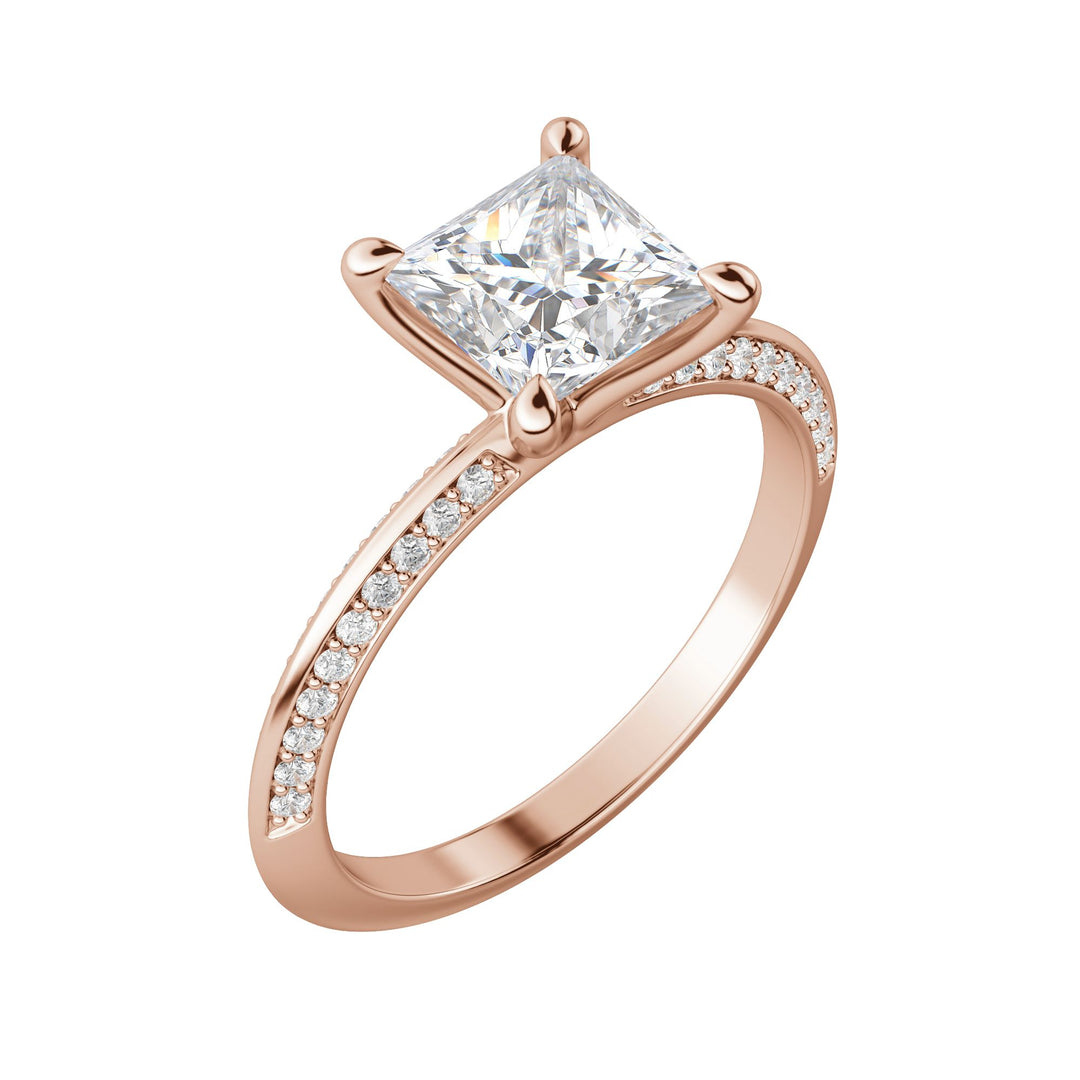 EVIA PRINCESS CUT MOISSANITE ENGAGEMENT RING