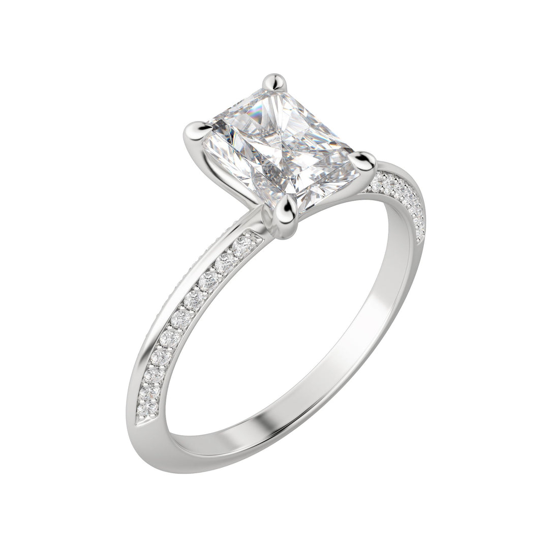 EVIA RADIANT CUT MOISSANITE ENGAGEMENT RING