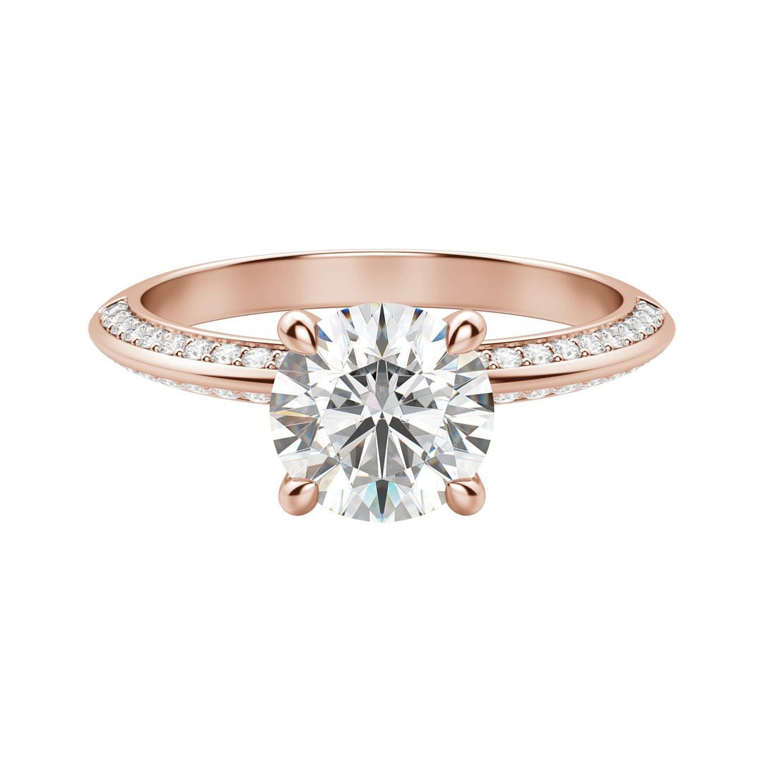 EVIA ROUND CUT MOISSANITE ENGAGEMENT RING