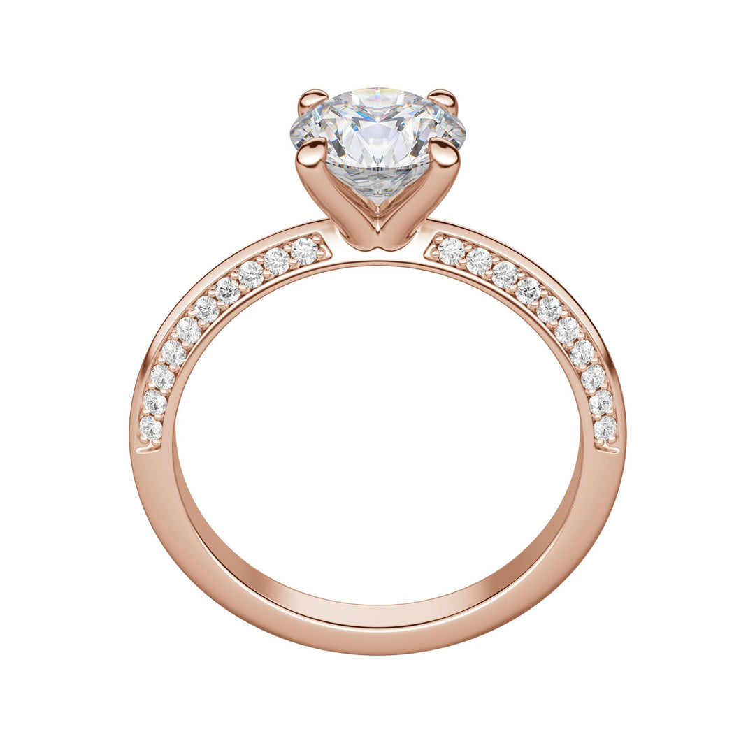 EVIA ROUND CUT MOISSANITE ENGAGEMENT RING