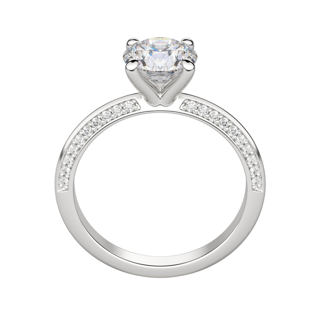 EVIA ROUND CUT MOISSANITE ENGAGEMENT RING