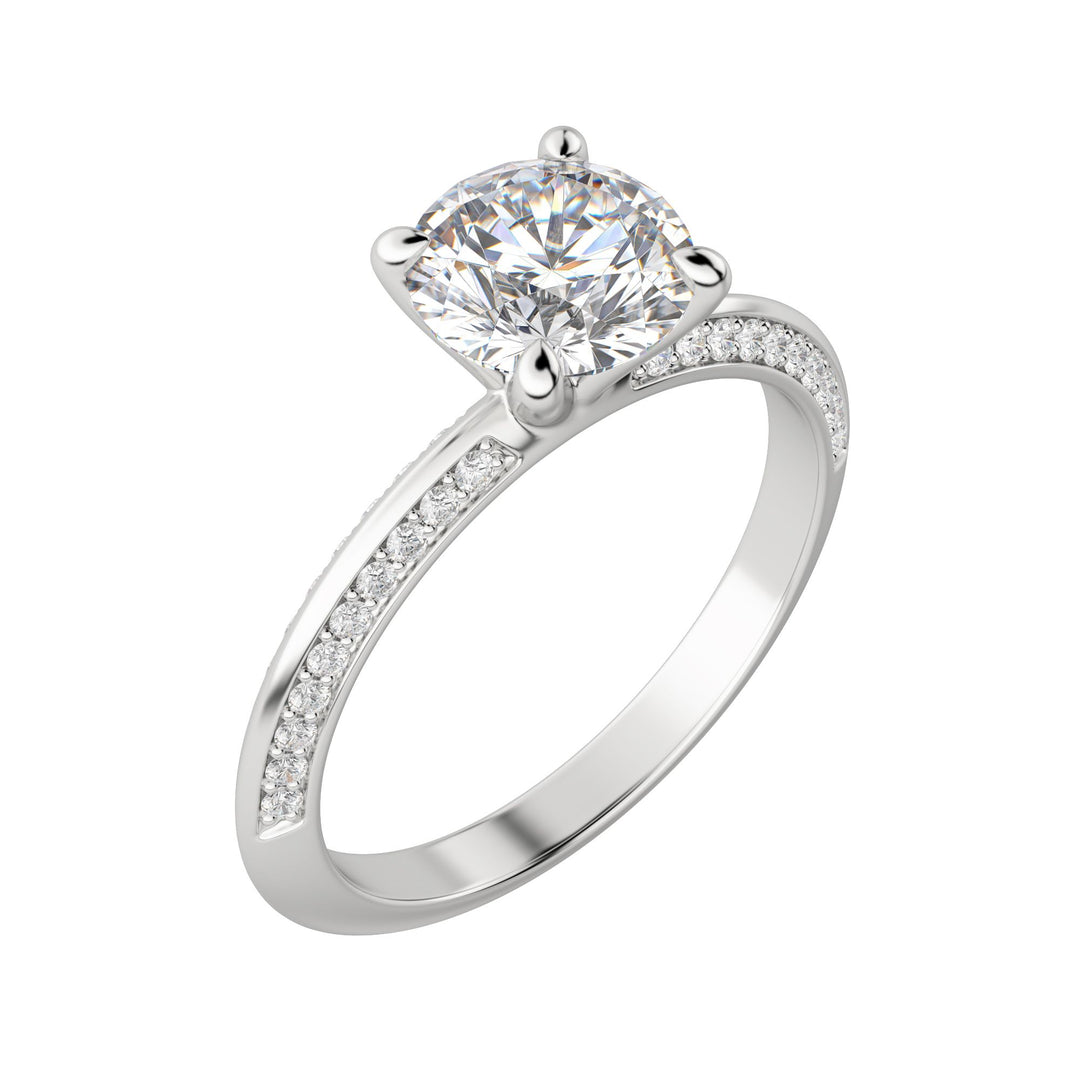 EVIA ROUND CUT MOISSANITE ENGAGEMENT RING