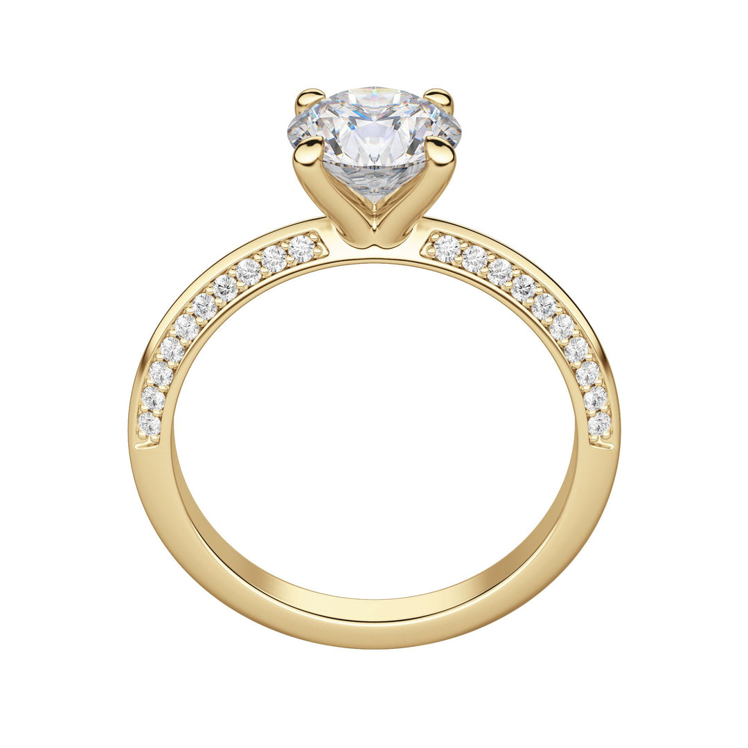 EVIA ROUND CUT MOISSANITE ENGAGEMENT RING