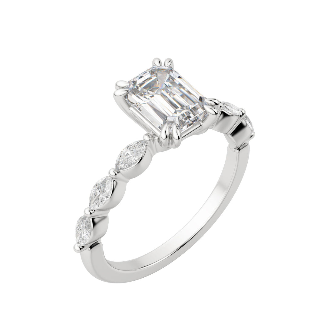 FREY EMERALD CUT MOISSANITE ENGAGEMENT RING