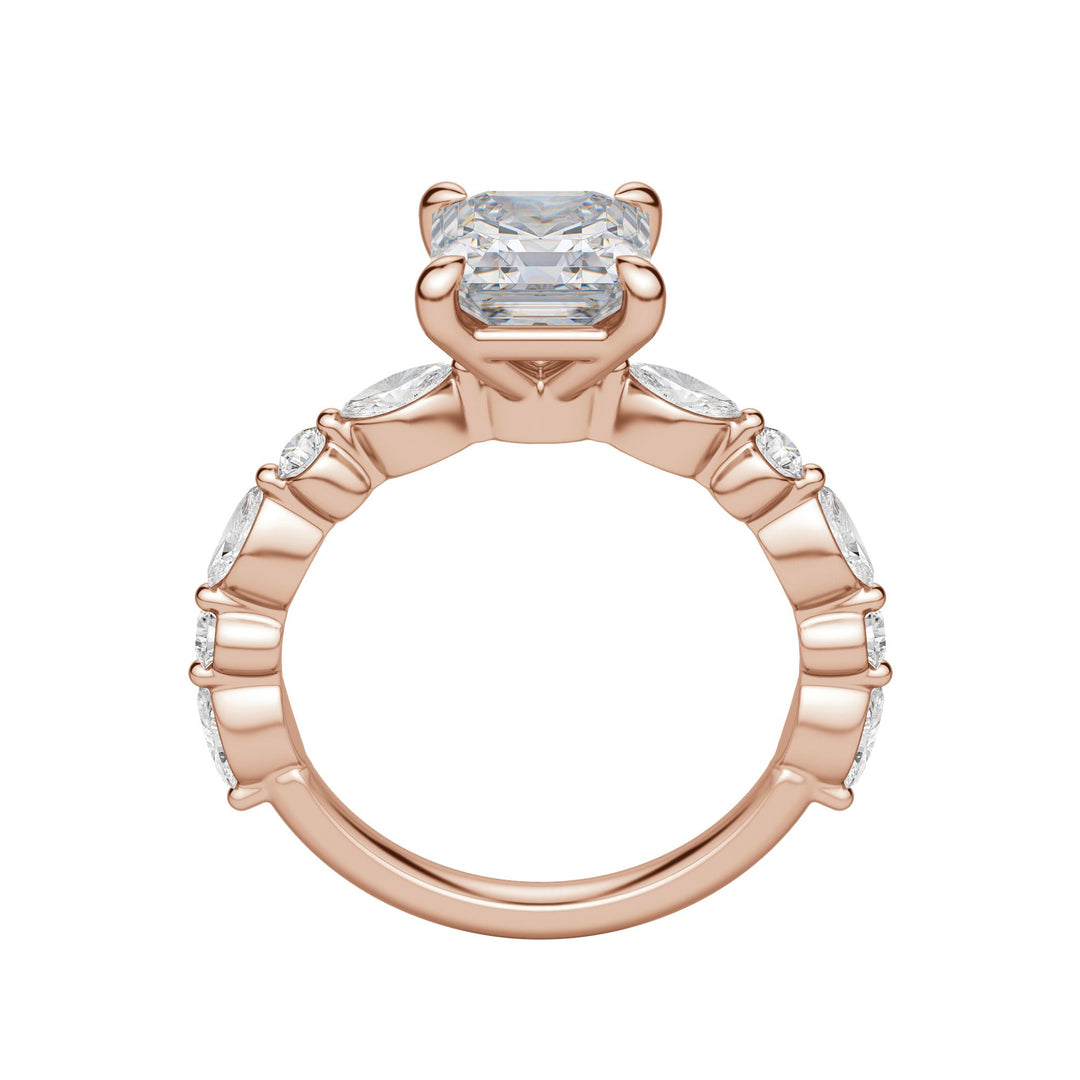 GAIA ASSCHER CUT MOISSANITE ENGAGEMENT RING