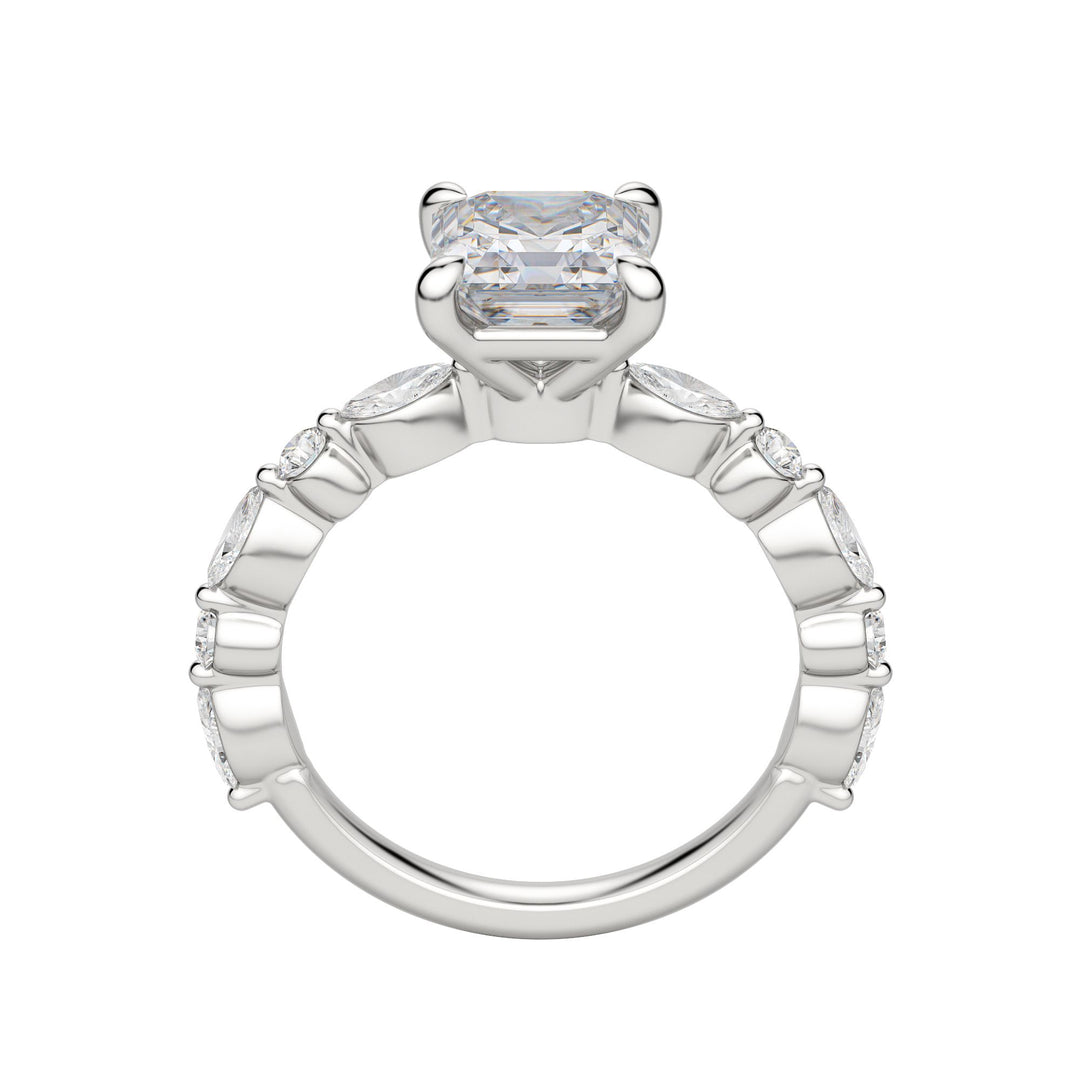 GAIA ASSCHER CUT MOISSANITE ENGAGEMENT RING