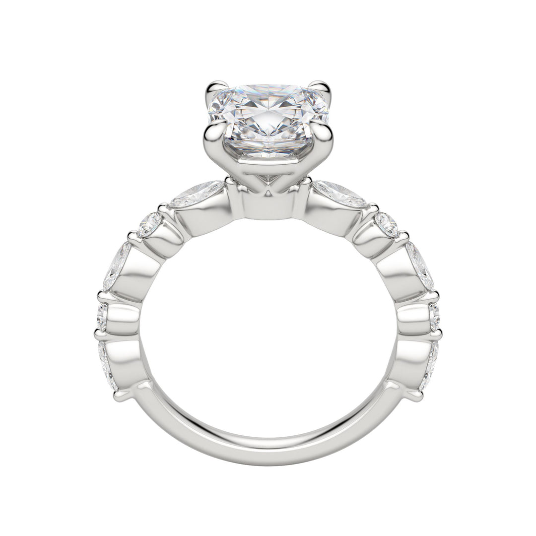 GAIA CUSHION CUT MOISSANITE ENGAGEMENT RING