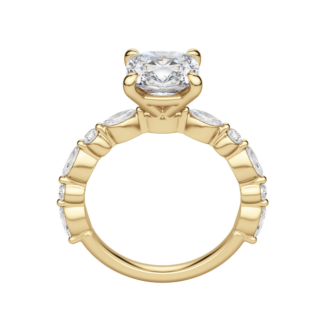 GAIA CUSHION CUT MOISSANITE ENGAGEMENT RING