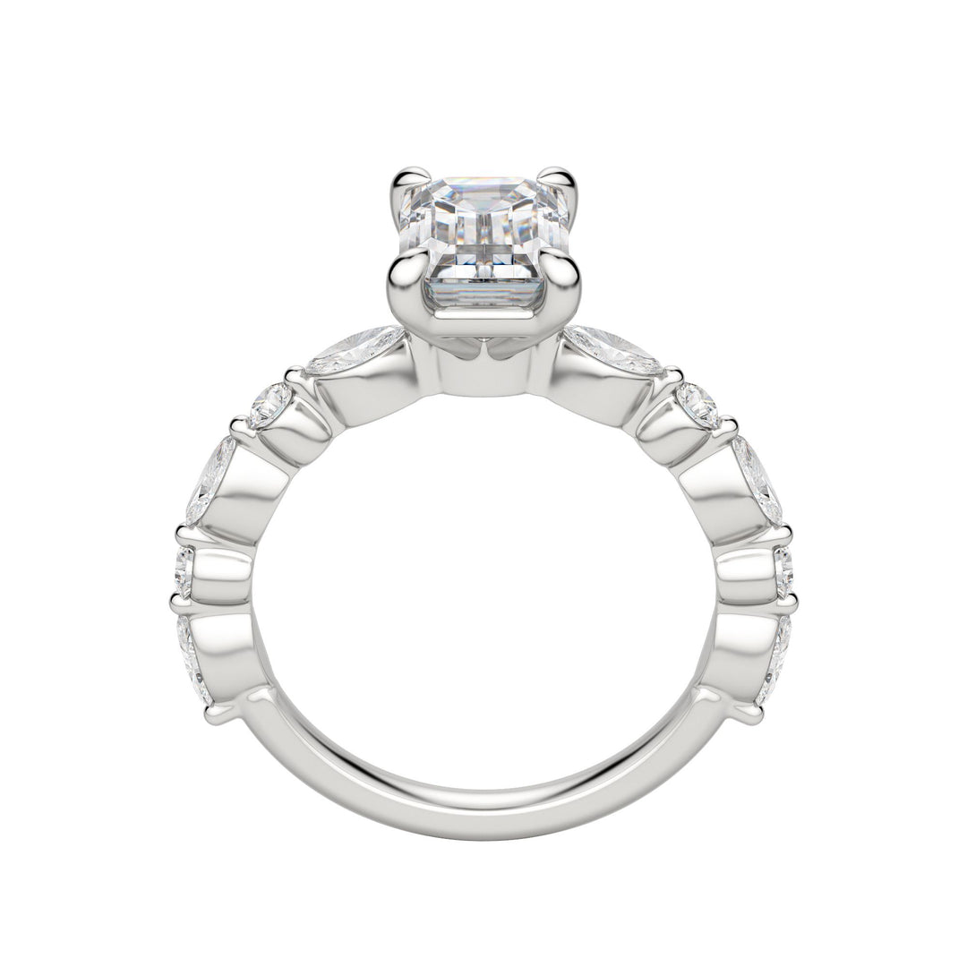 GAIA EMERALD CUT MOISSANITE ENGAGEMENT RING